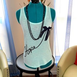 Poof | Hope Turquoise Fashion Tank Top